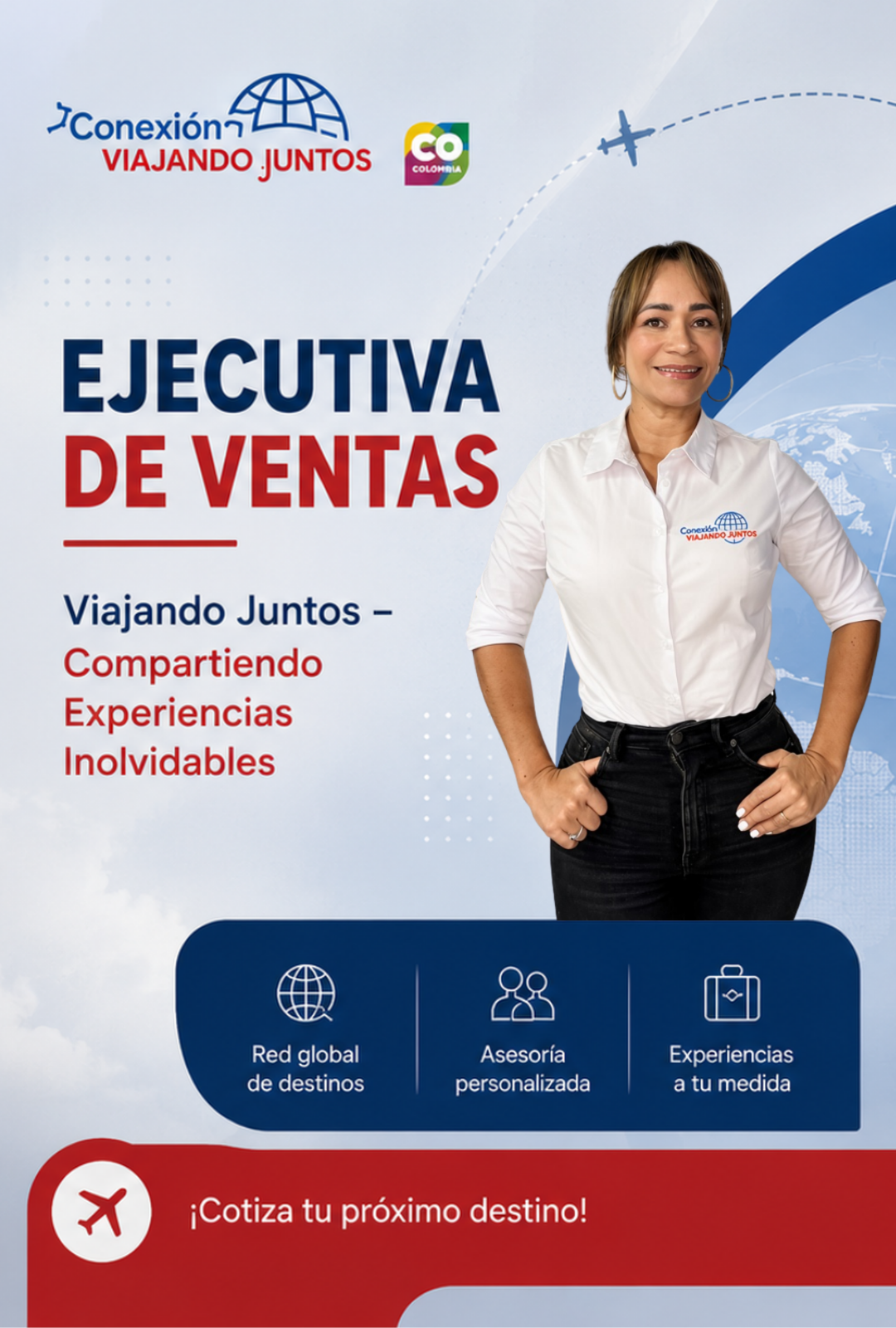 Ejecutiva de ventas de Conexión Viajando Juntos